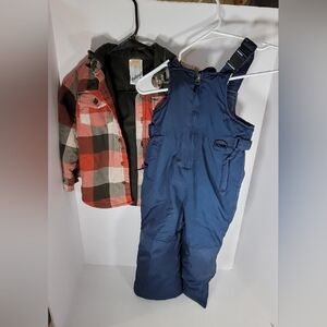 Ixtreme Outfitters Blue Snow Bib & Heavy Lined Shirt